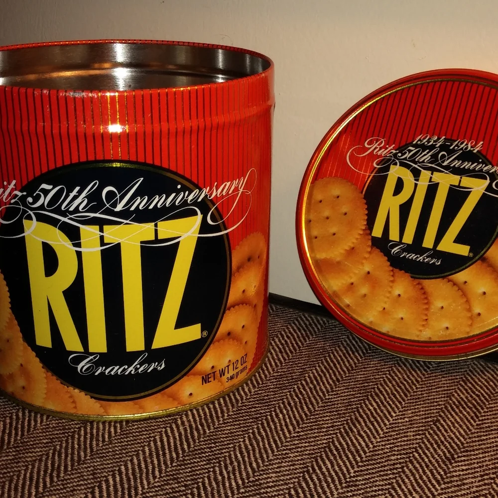 Classic Vintage Ritz Cracker Tin 50th Anniversary Tin